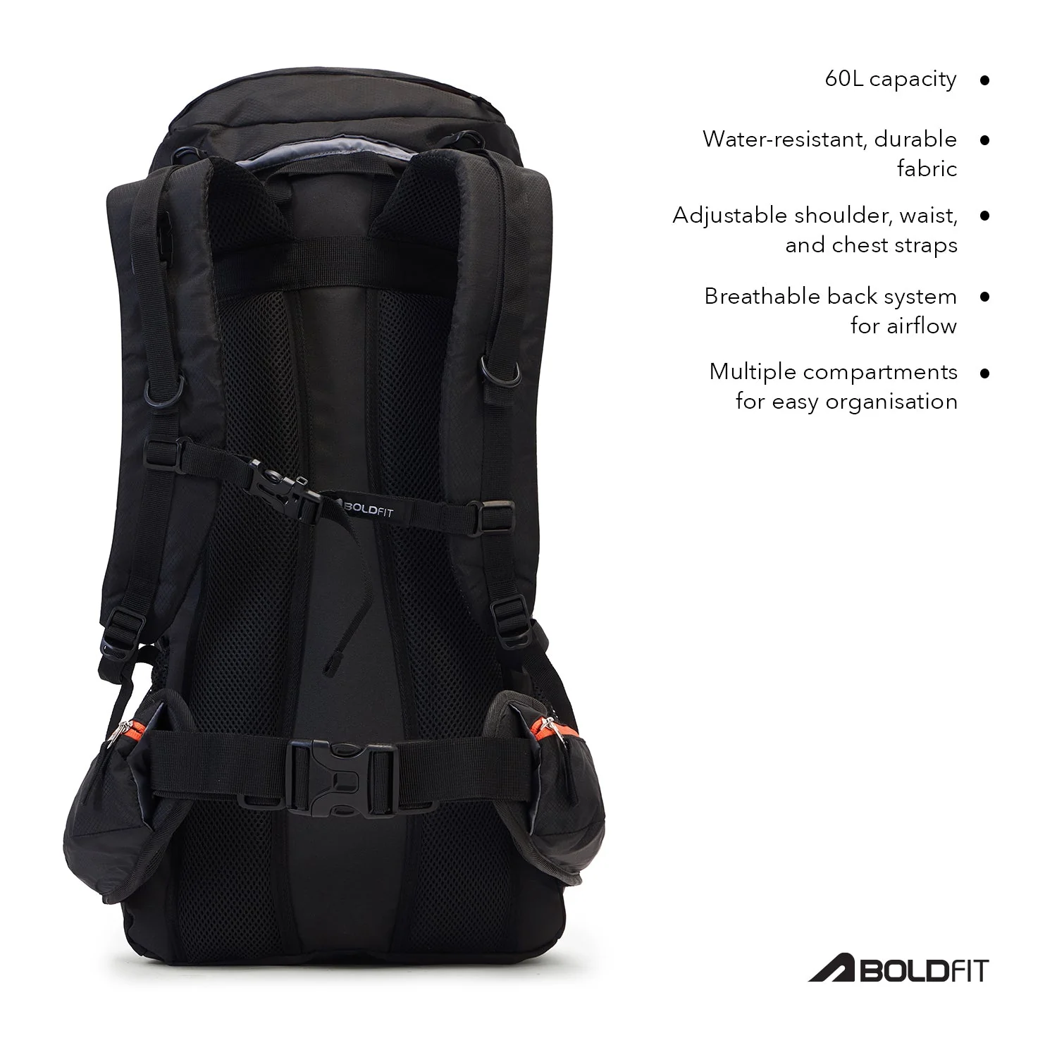 Summit Pro Rucksack 60L - Black - Image 2