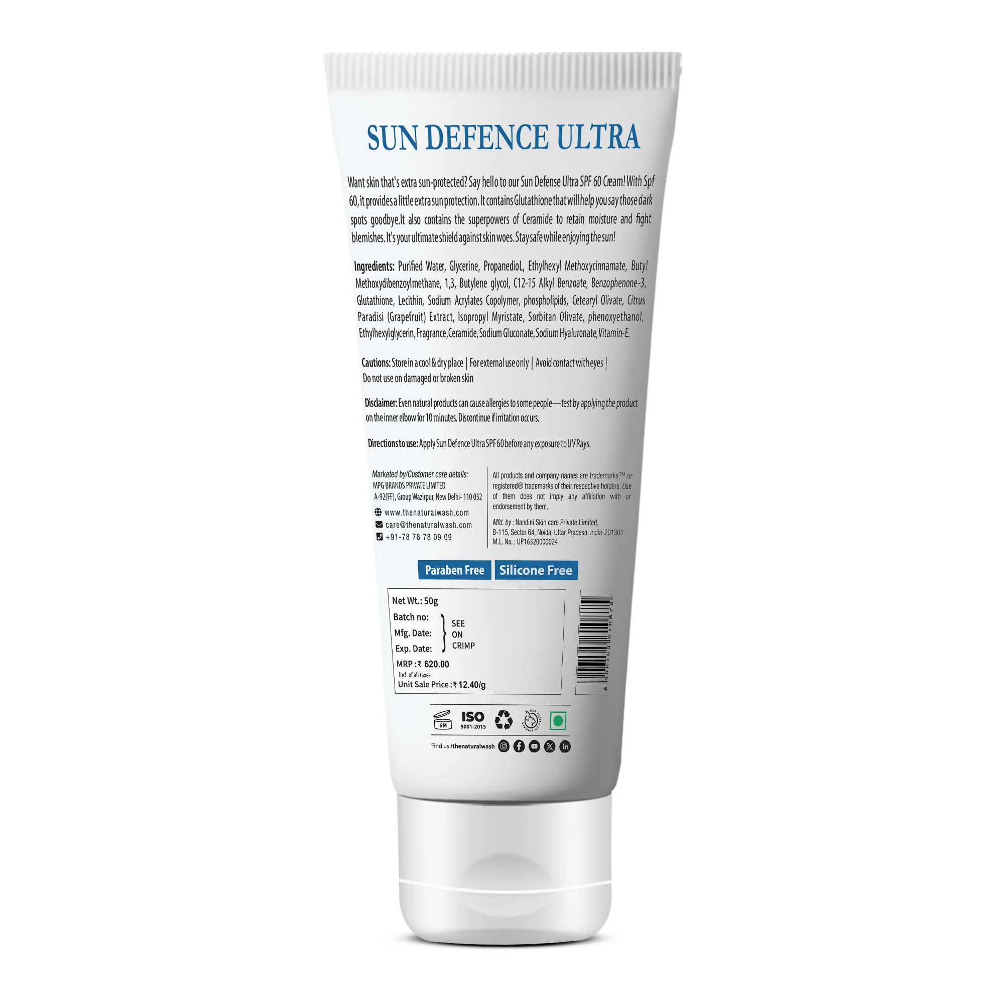 Sun Defence SPF 60 Cream with Glutathione | Protection Against UVA/UVB. - Image 7