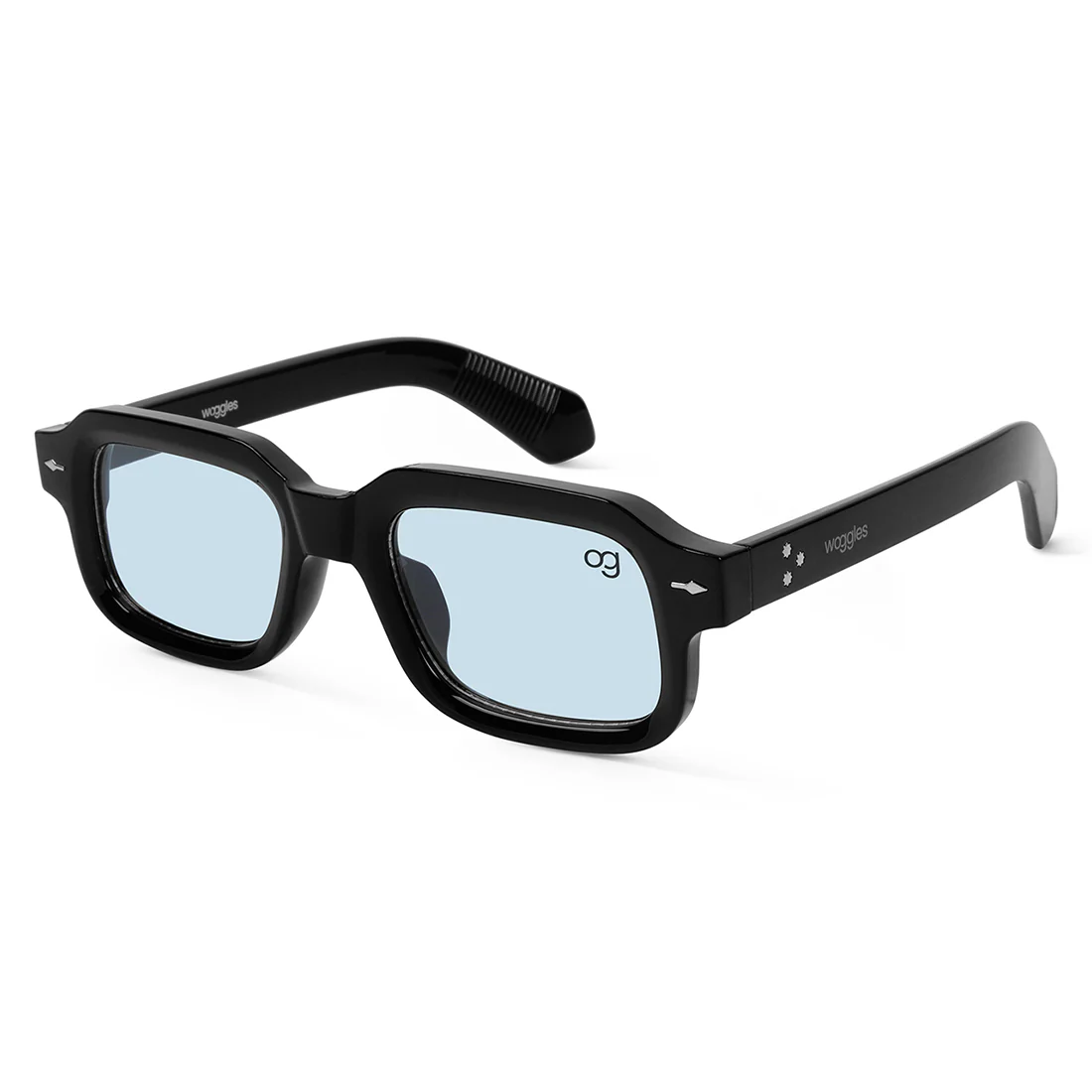 Sundown Black Square Sunglasses