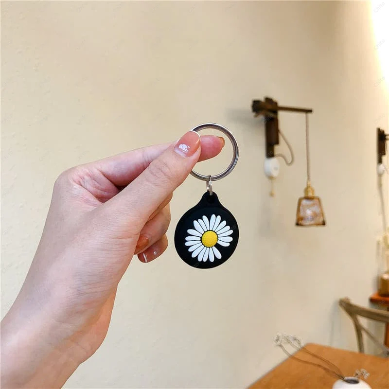 Sunflower - Premium Silicone AirTag Case with Keychain – Washable, Durable & Stylish Protection - Coverner India - Image 2