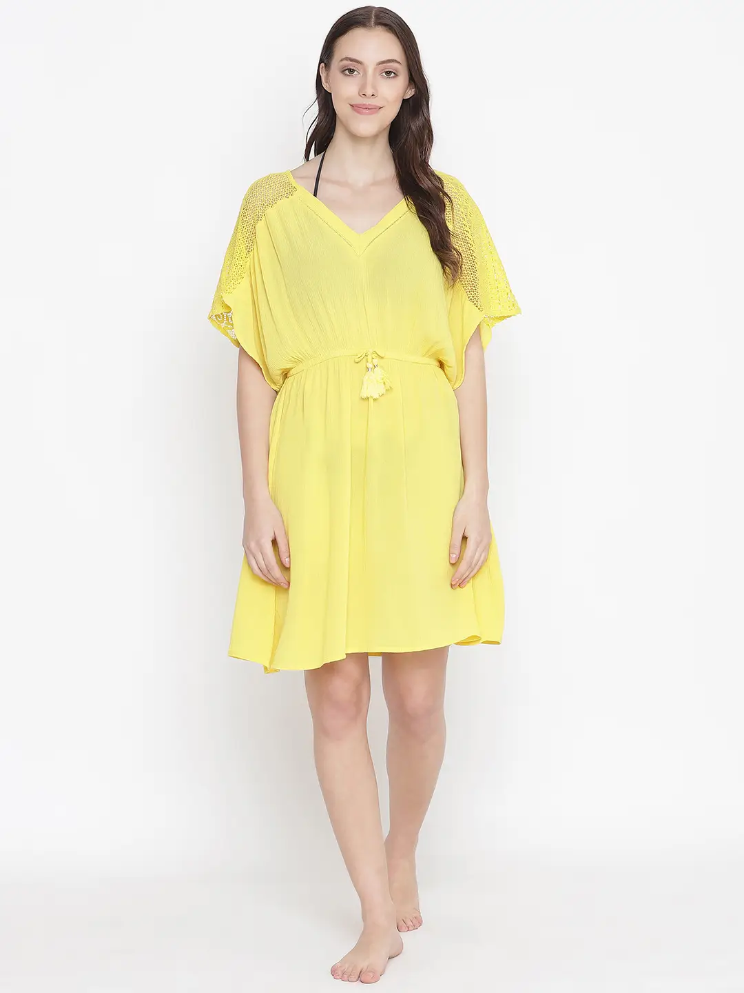 Sunny Hush Yellow Women Nightwear Dress - Image 2