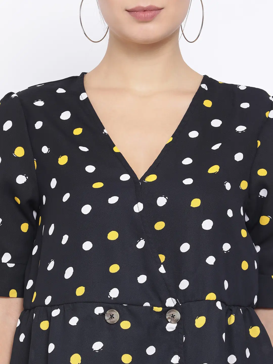 Sunshine Polka Button Women’S Top - Image 5