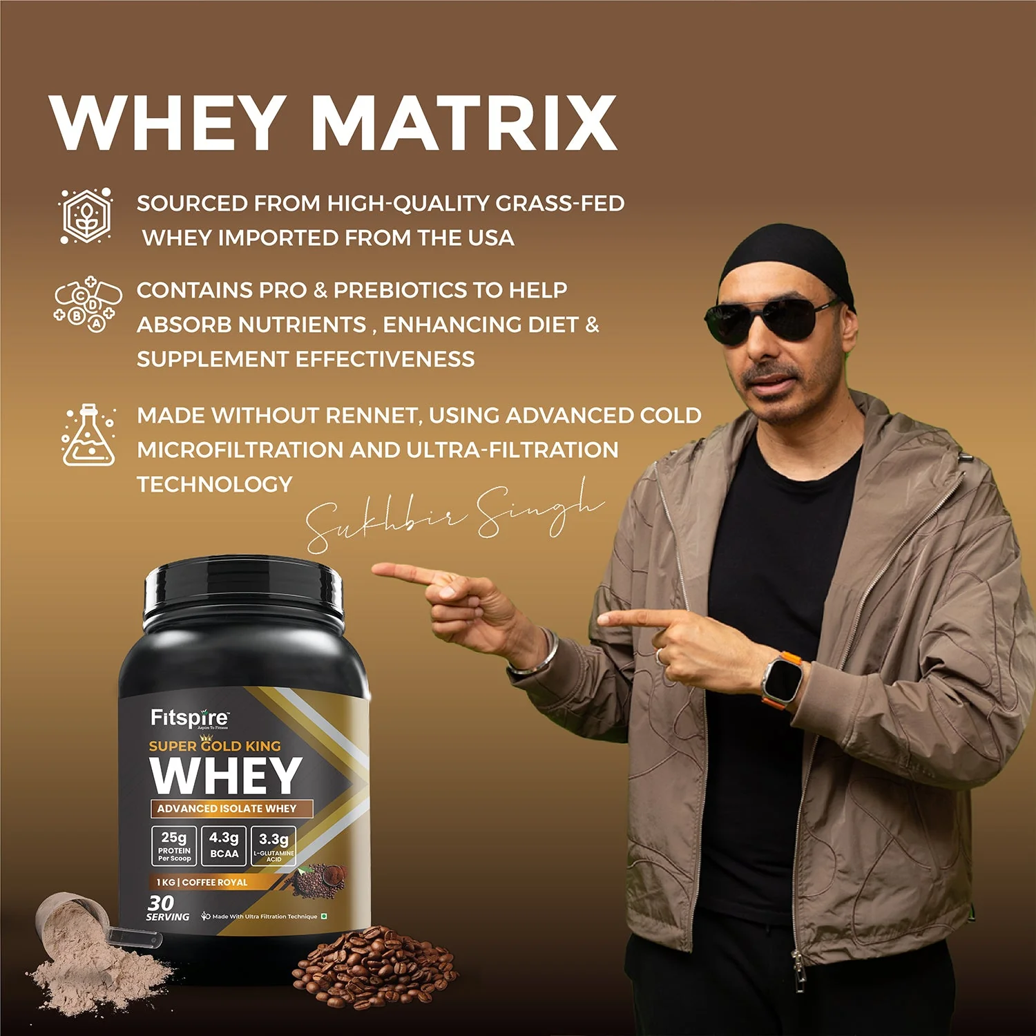Super Gold King Whey Isolate With Gym Bag - Image 7