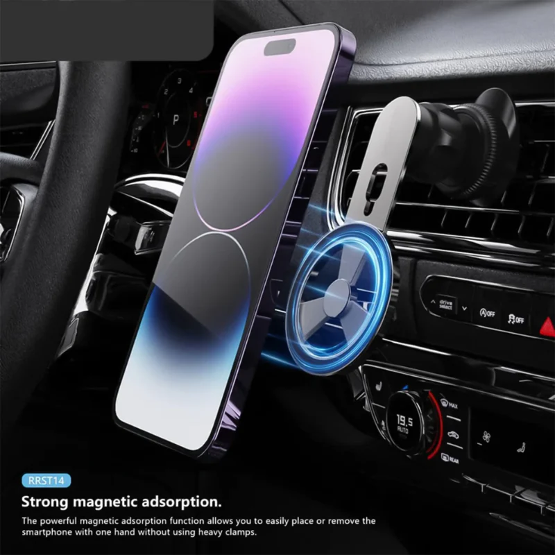 SuperMag: 360° Rotatable MagSafe Air Vent Phone Holder with Strong Magnetic Grip & Multi-Angle Adjustability - Image 2
