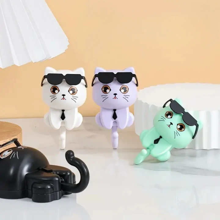 SwagCat: Adorable Cat Wall Hook with Stylish Sunglasses Design for Keys, Towels, Hats & Coats - Image 5