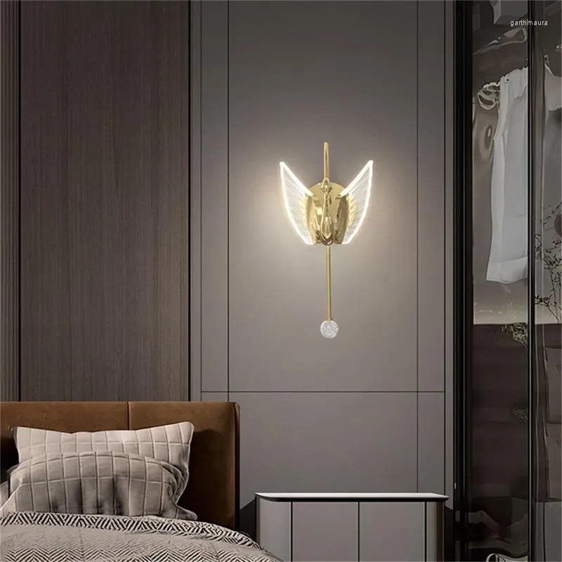 Swan Gold Design Indoor Wall Lights - Image 2