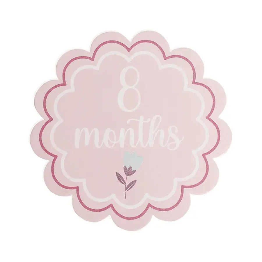 Sweet Spring Baby Girl Monthly Growth Milestone Cards - Image 10