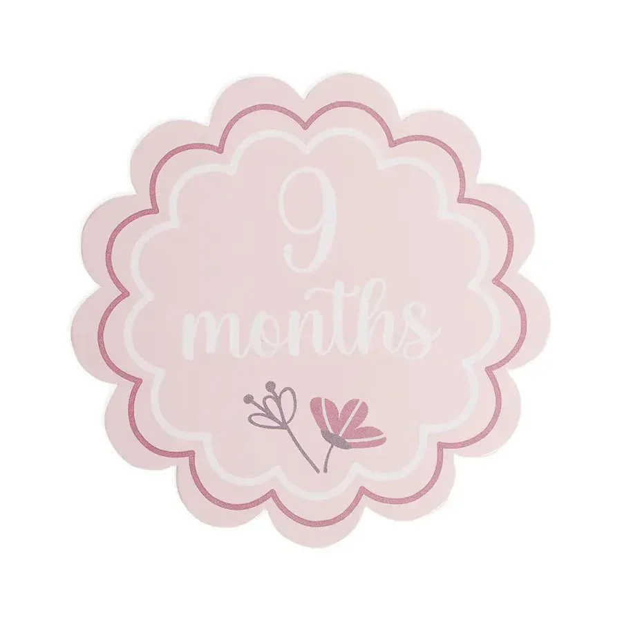 Sweet Spring Baby Girl Monthly Growth Milestone Cards - Image 11