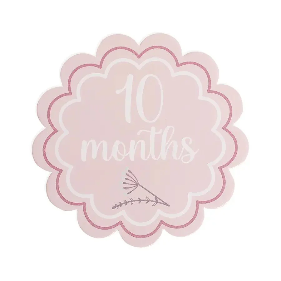 Sweet Spring Baby Girl Monthly Growth Milestone Cards - Image 12