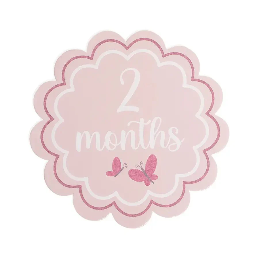 Sweet Spring Baby Girl Monthly Growth Milestone Cards - Image 4