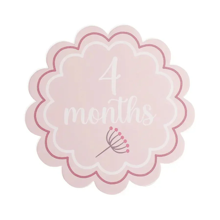 Sweet Spring Baby Girl Monthly Growth Milestone Cards - Image 6