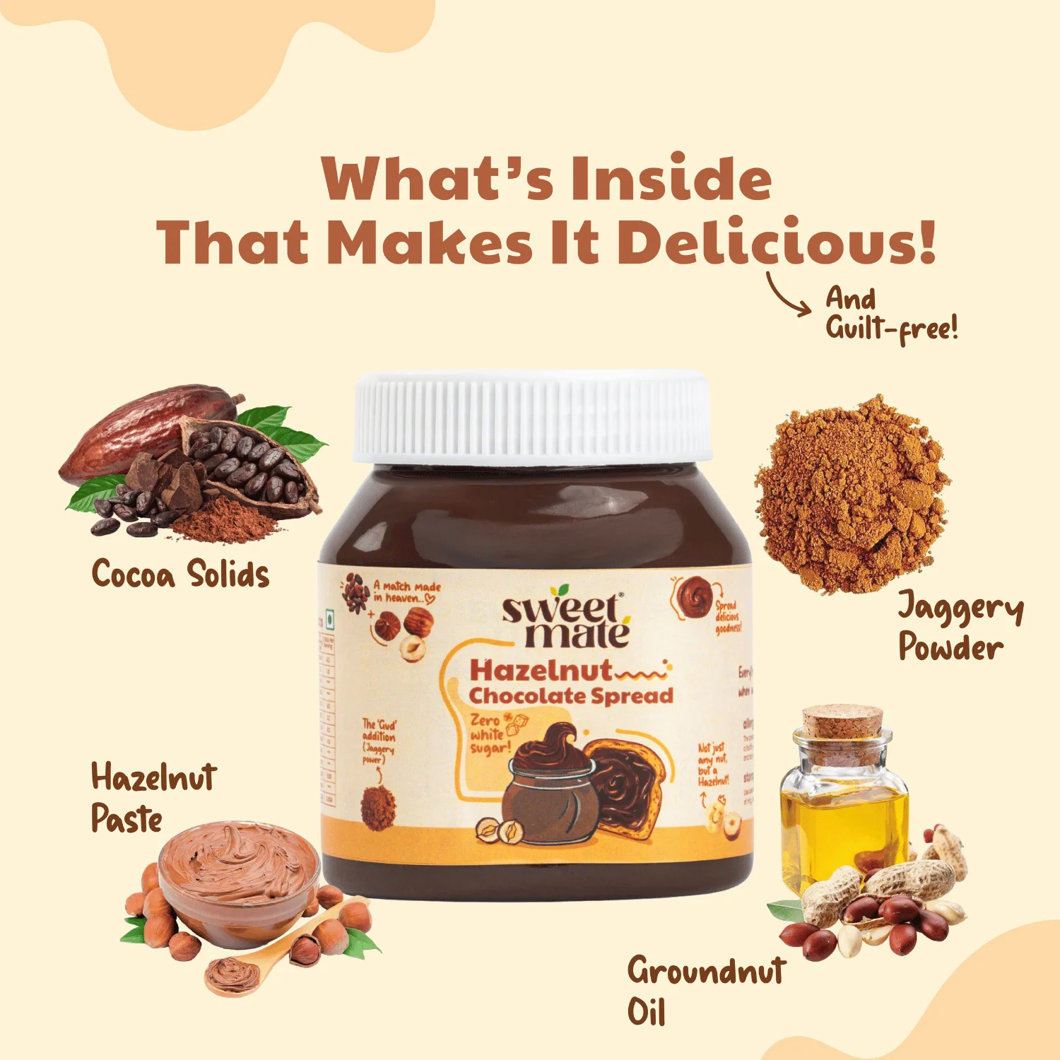 Sweetmate Hazelnut Chocolate Spread- 300g - Image 3