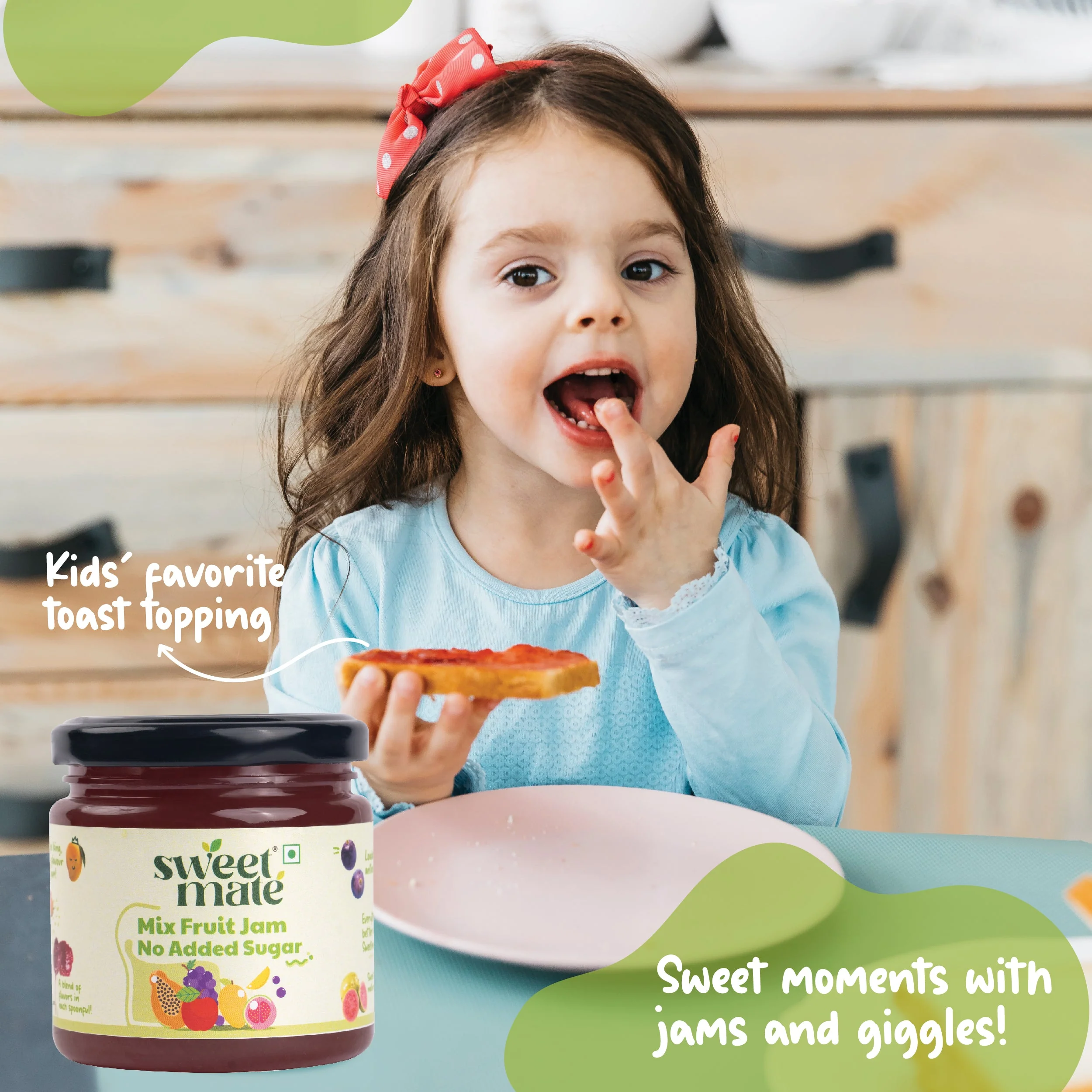 Sweetmate No Added Sugar 100% Pure Pulp Mix Fruit Jam - 220g - Image 5