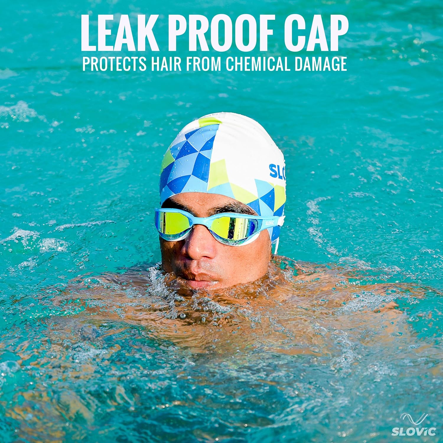 Swimming Cap For Men - Printed - Image 5