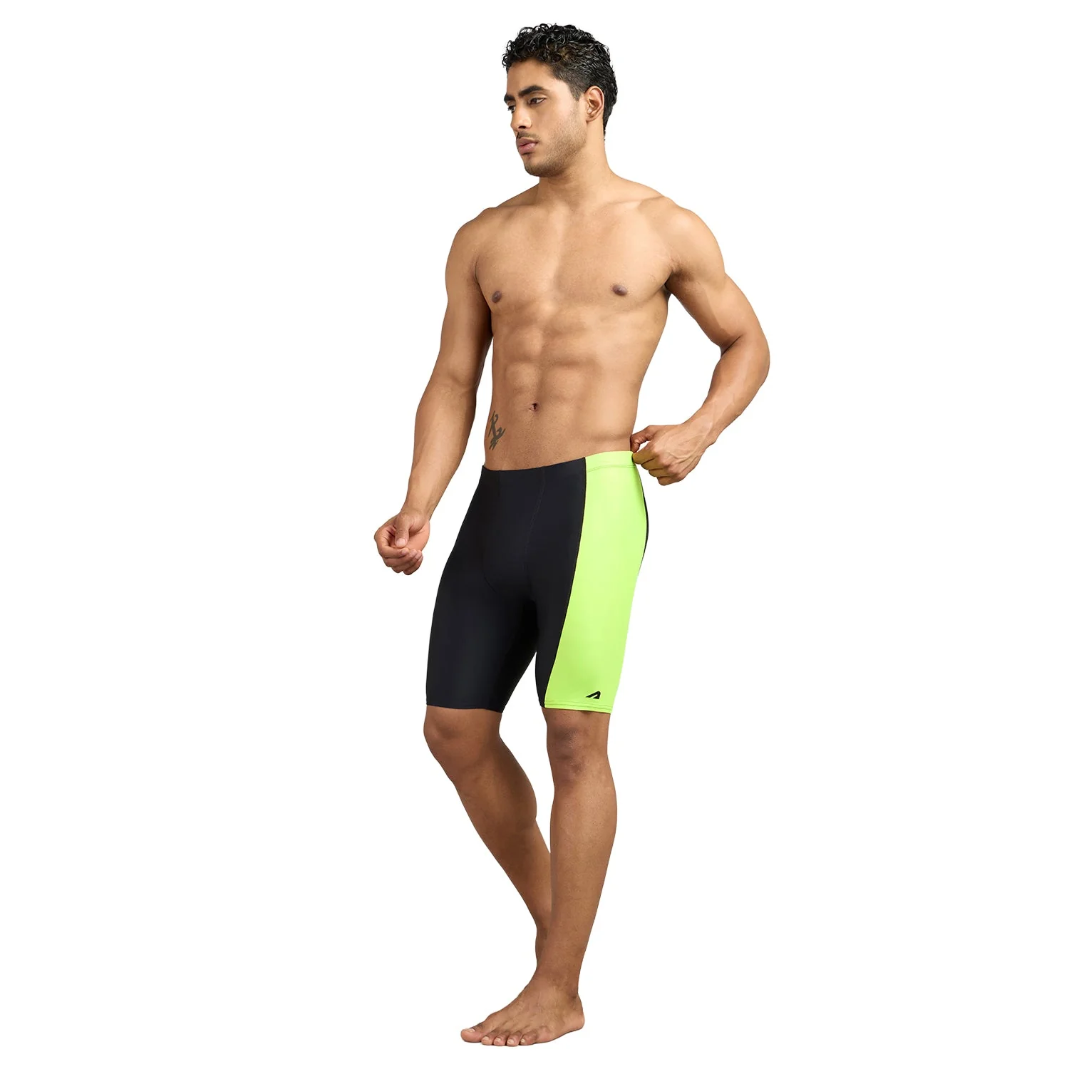 Swimwear Jammer for Men - Black/Yellow - Image 4
