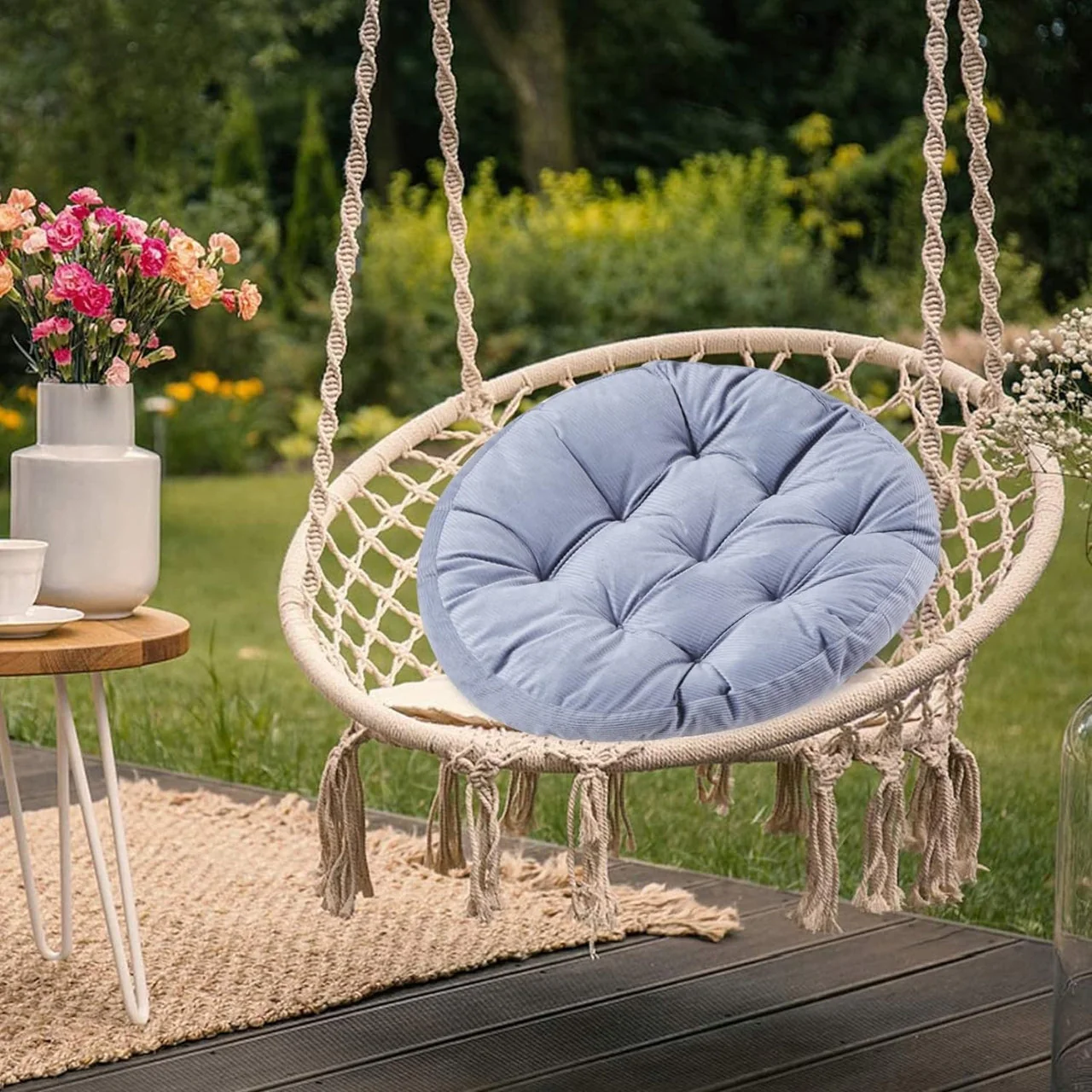 Swing Chair Hammock Cushion Set – Cozy Velvet Comfort Collection - Image 7