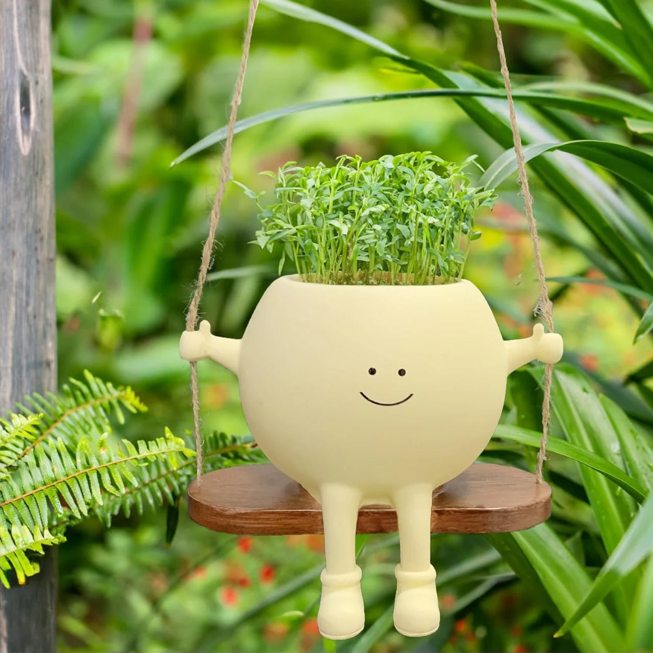 Swing Smiley Face Planter