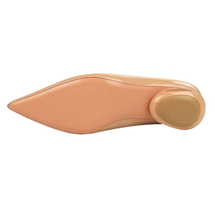 Symphony Oval Heel Sandals- Gloss - Image 6
