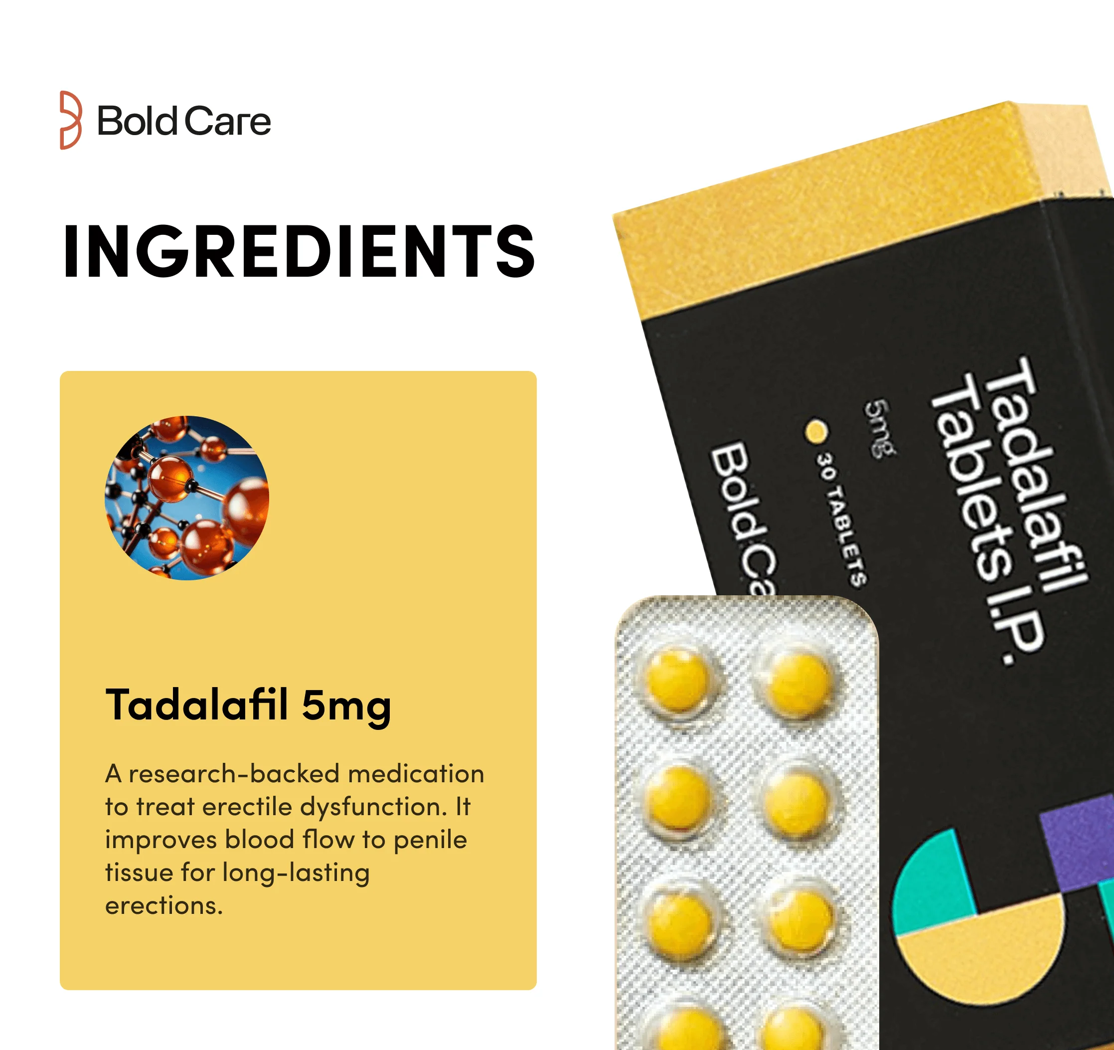 Tadalafil Tablets - 5mg (30 tablets) - Image 4