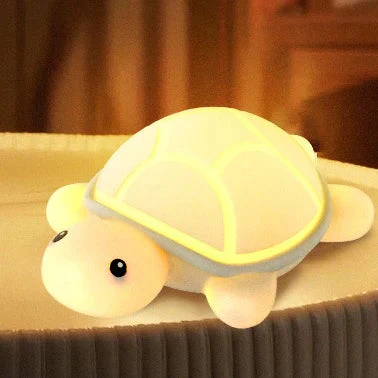 Tappy: Adorable Silicone Turtle Night Lamp – BPA-Free, USB Rechargeable Soft LED Light with Tap Control for Bedroom Ambience, Kids’ Gifting & Cozy Décor - Image 4