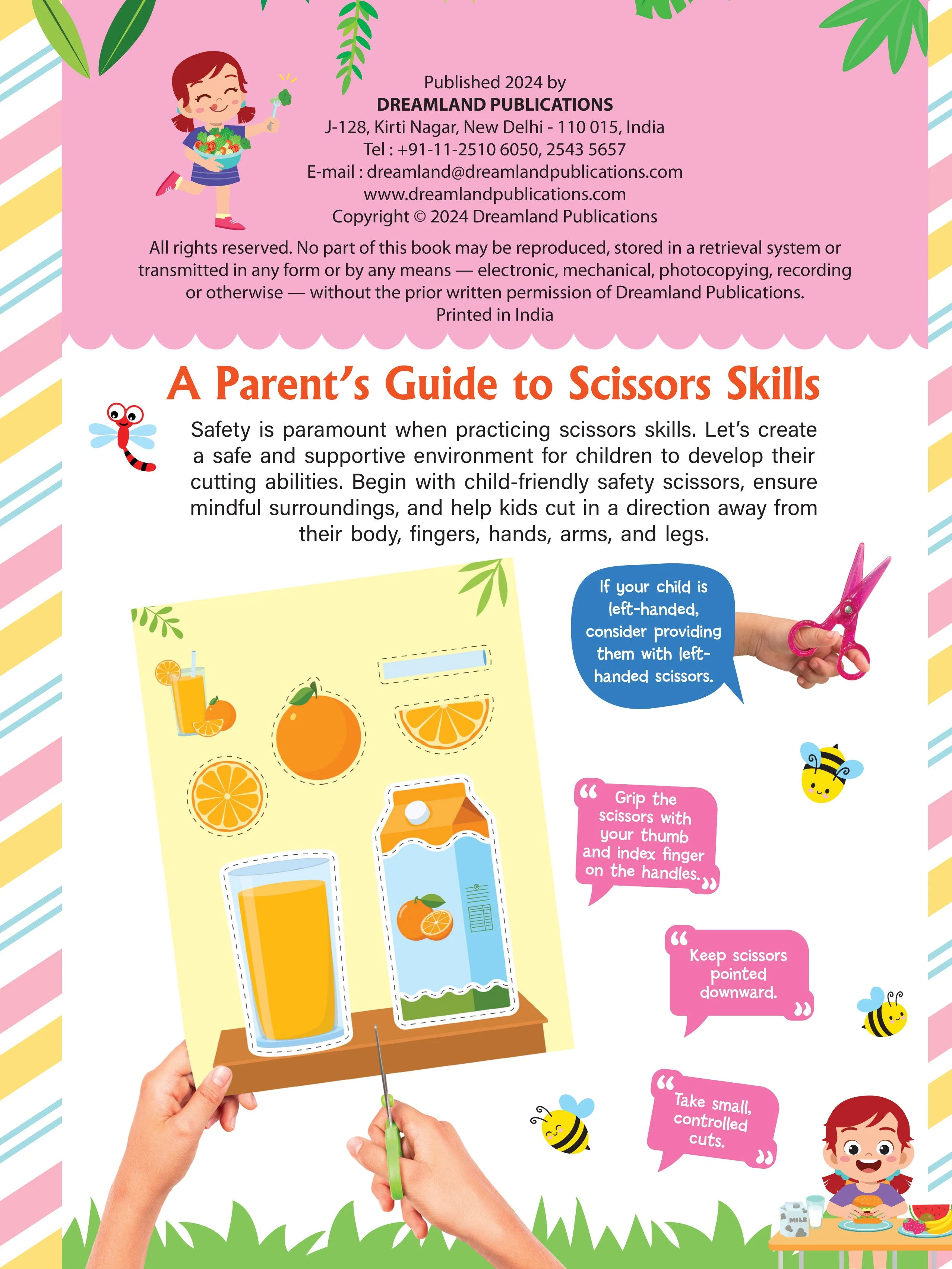 Tasty Foods Scissors Skills Activity Book for Kids Age 4 - 7 years | With Child- Safe Scissors, Games and Mask - Image 3