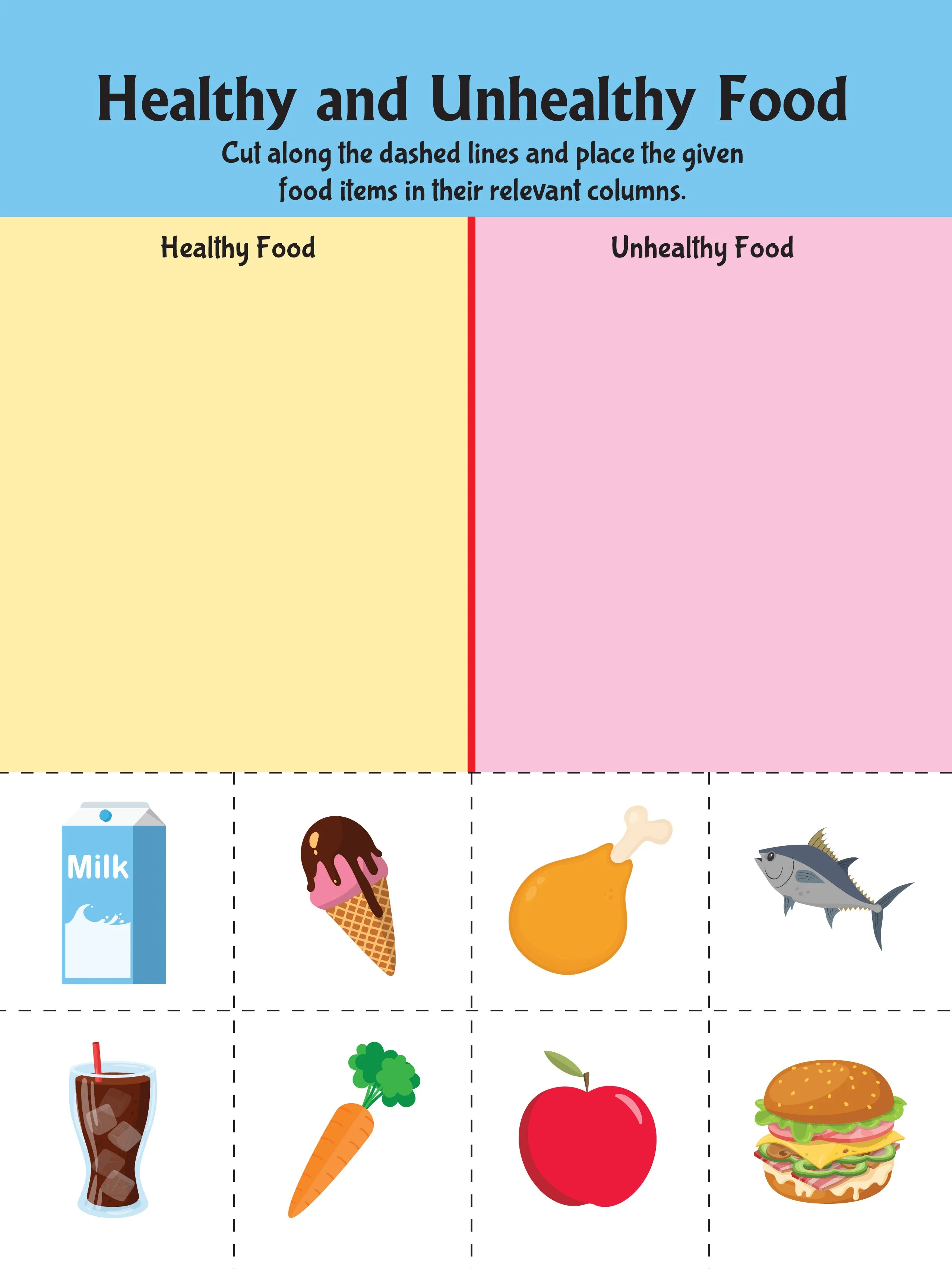 Tasty Foods Scissors Skills Activity Book for Kids Age 4 - 7 years | With Child- Safe Scissors, Games and Mask - Image 8
