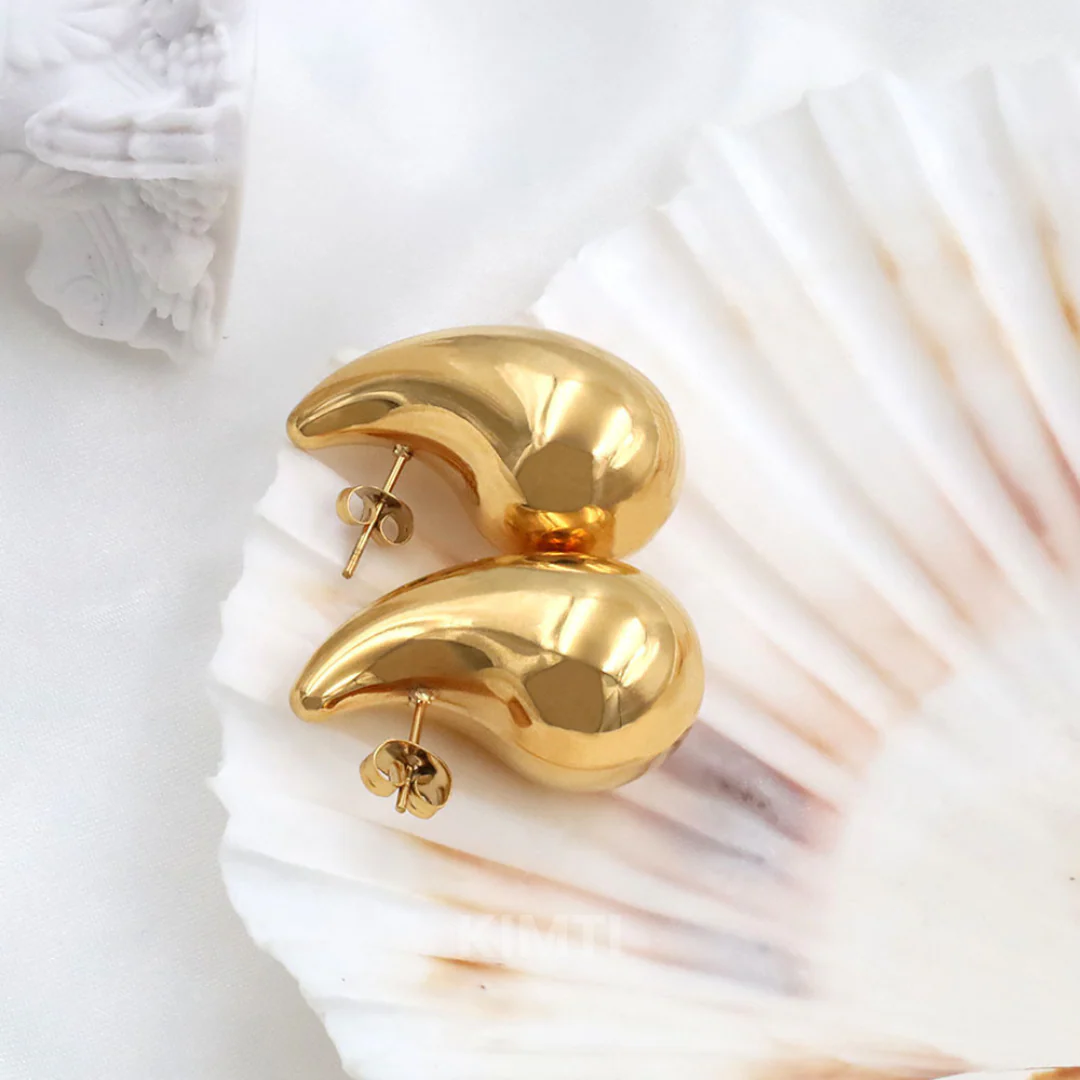 Tear Drop Golden Earring - Just Rs. 49 - Image 4
