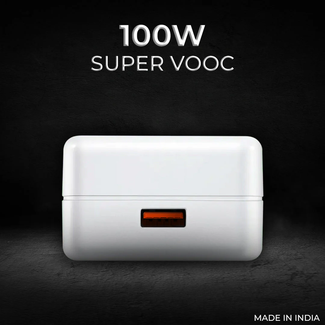 TecMarx 100W Mobile Charger | For All Android Devices | 100W SUPER VOOC Charging | Travel Companion - Image 4