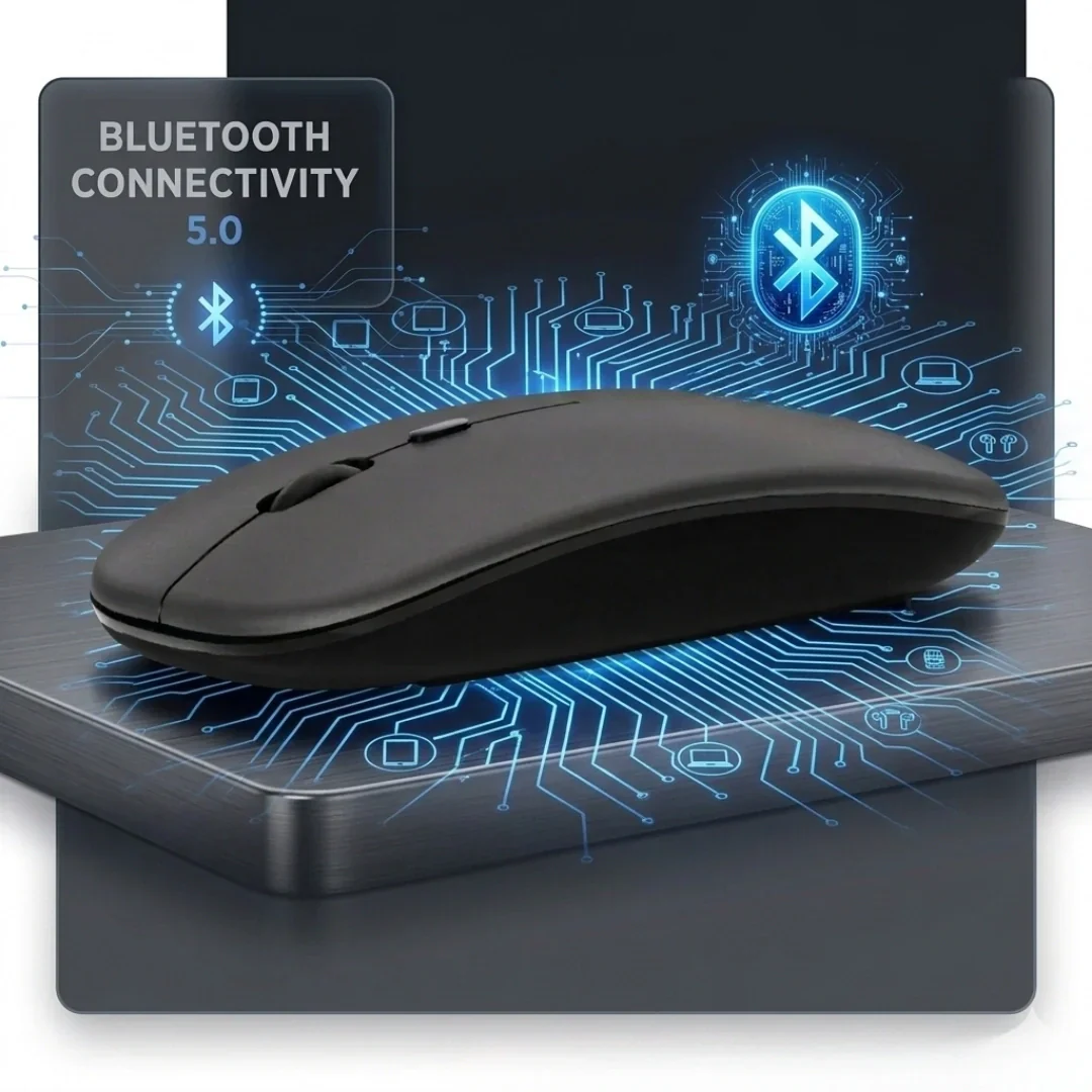 Tecmarx Glider 221 Bluetooth Mouse | Silent Click | Slim Ergonomic Design | Adjustable DPI | 10m Range - Image 12