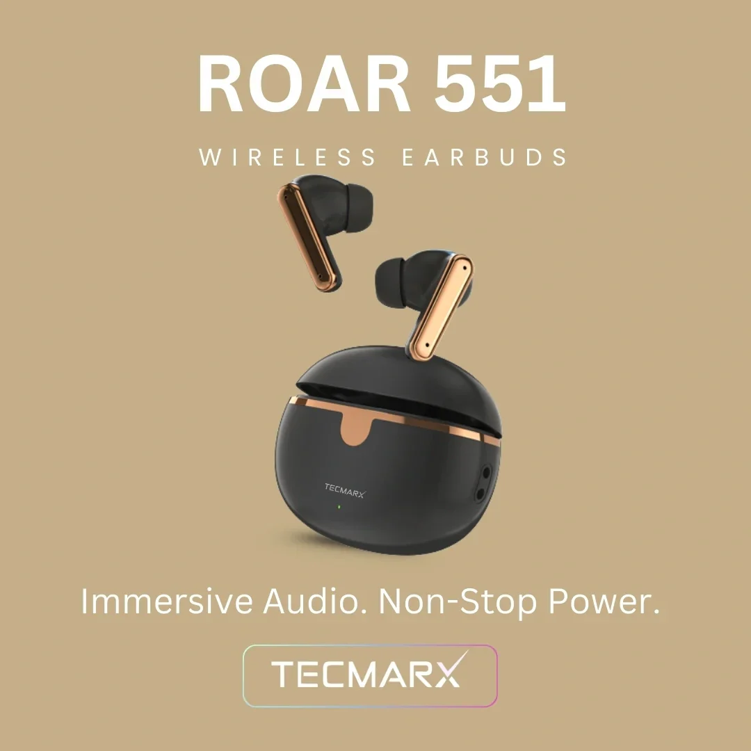 TecMarx Roar551 Bluetooth Earbuds | 50 Hr Playtime - Image 5