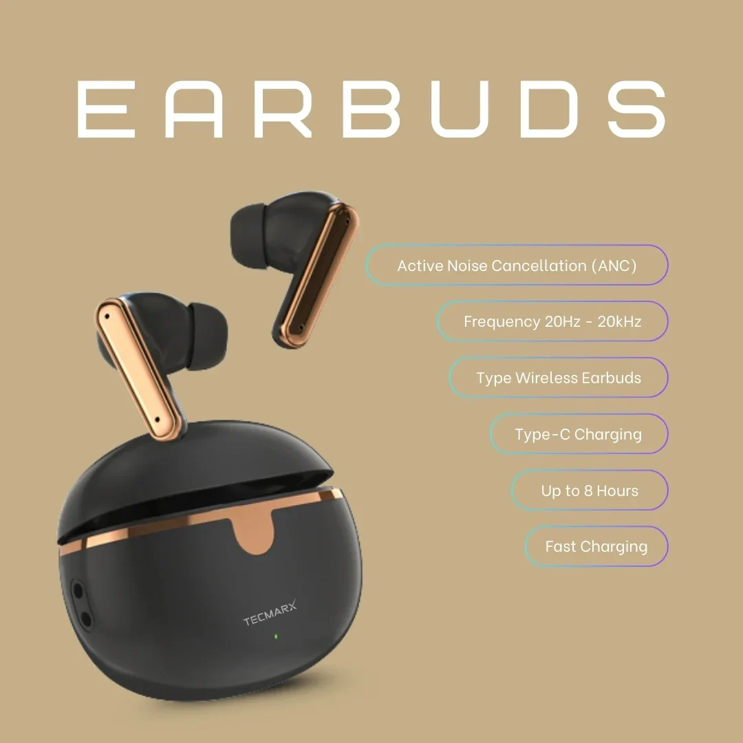 TecMarx Roar551 Bluetooth Earbuds | 50 Hr Playtime - Image 8