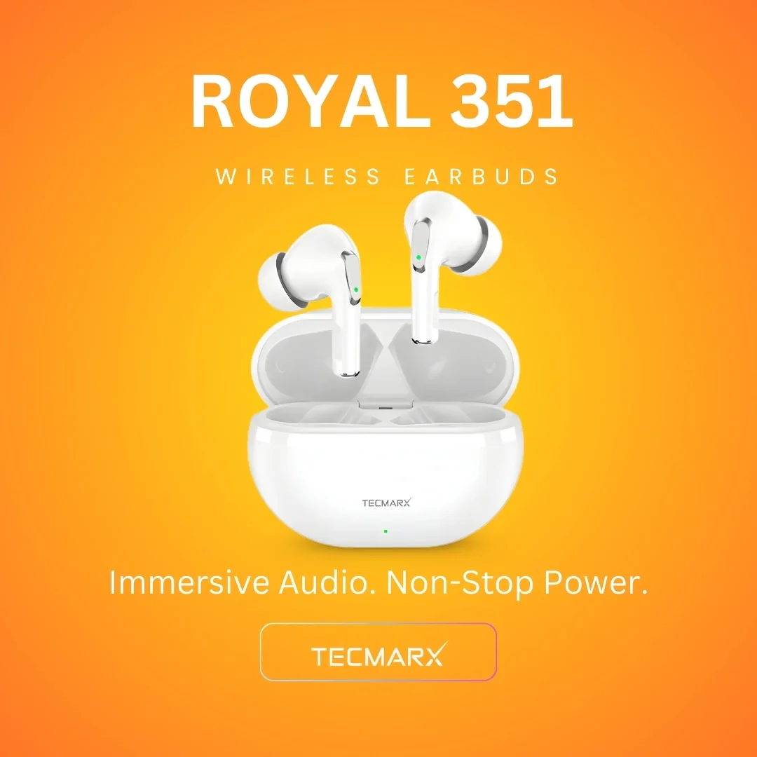 Tecmarx Royal 351 Bluetooth Earbuds | 30 Hr Playtime  | Balance Sound - Image 17