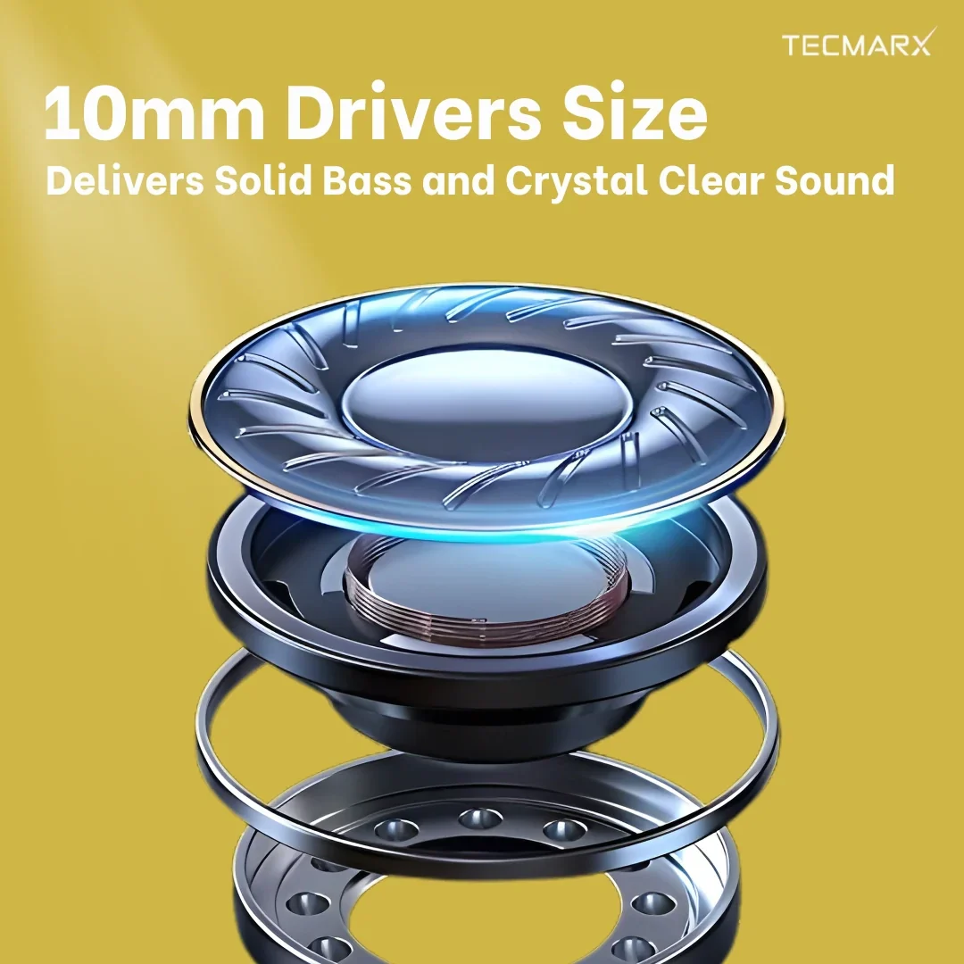 TecMarx Royal Beat Bluetooth Earbuds | 30 Hr Playtime - Image 12
