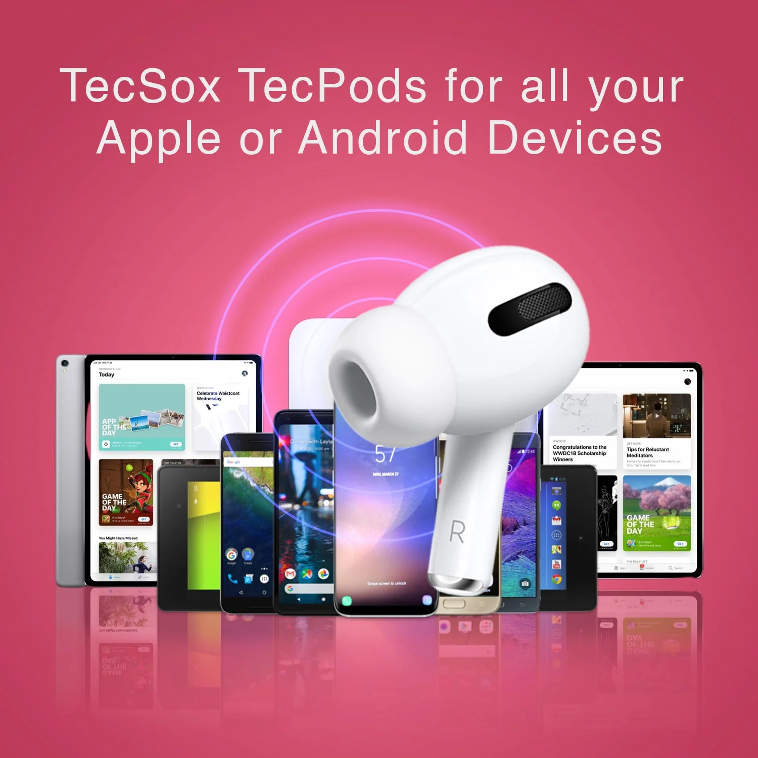 TecMarx TecPod Bluetooth Earbuds | 16 Hr Play Time | Deep Bass | IPX Water Resistant - Image 5