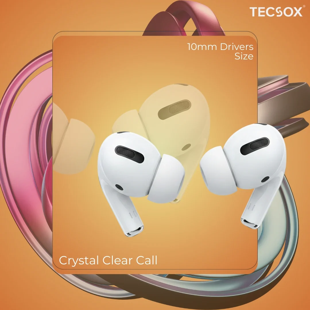 TecPod Max White Bluetooth Earbuds | Deep Bass | 30-hour playtime - Image 4