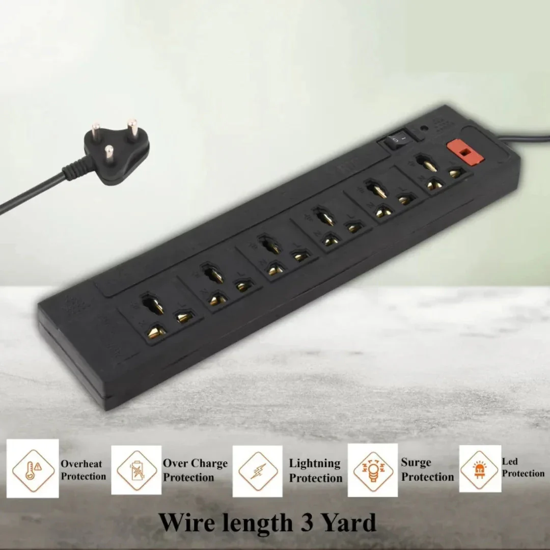 TecSox 6 Pin Extention Board | 2.7 m length | Under Rs.350 - Image 3