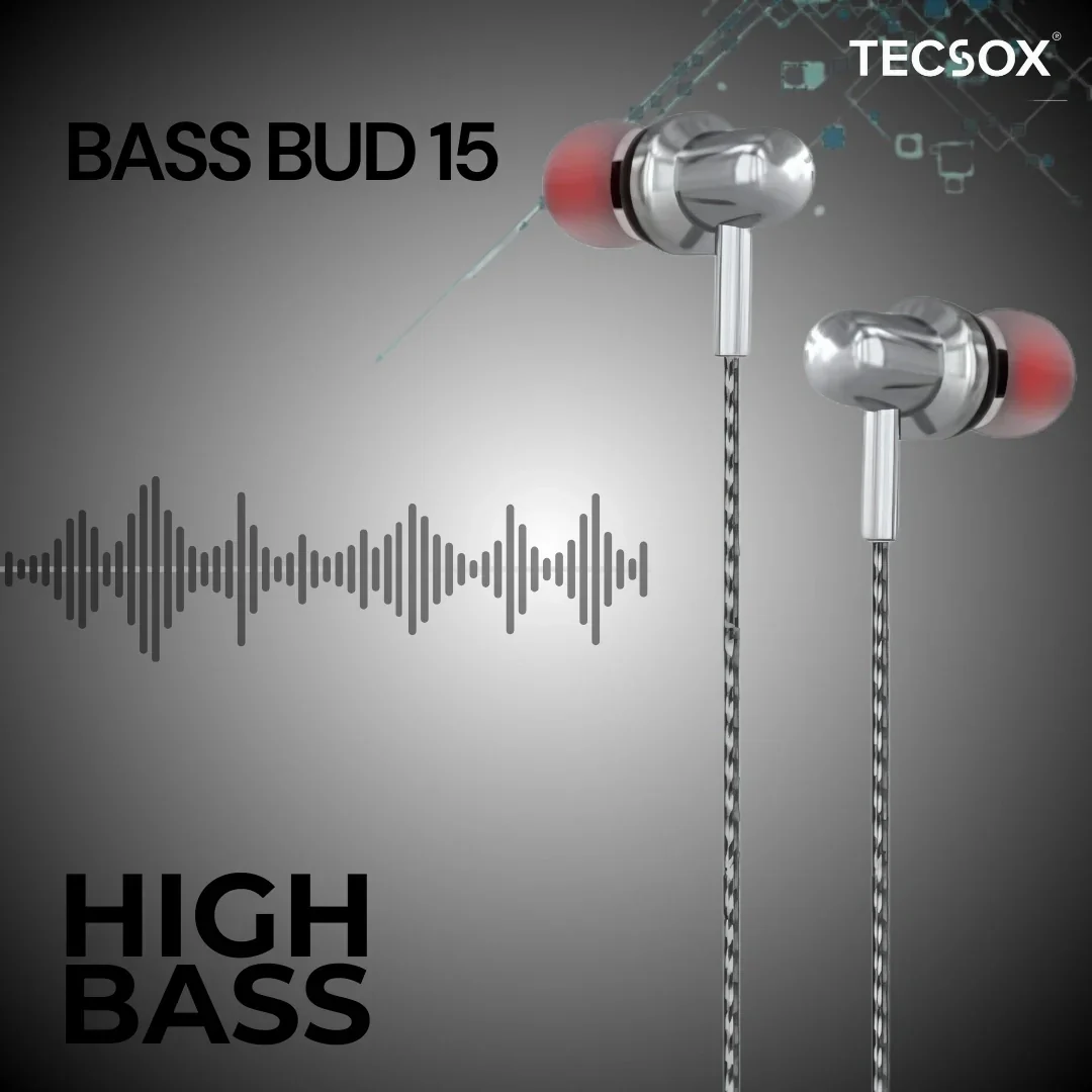TecSox Bass Bud15 Earphones Online | Under Rs.299