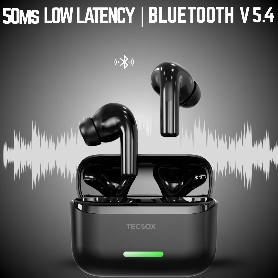 TecSox Bullet T41 Wireless Earbud | Light Weight | ANC - Image 6