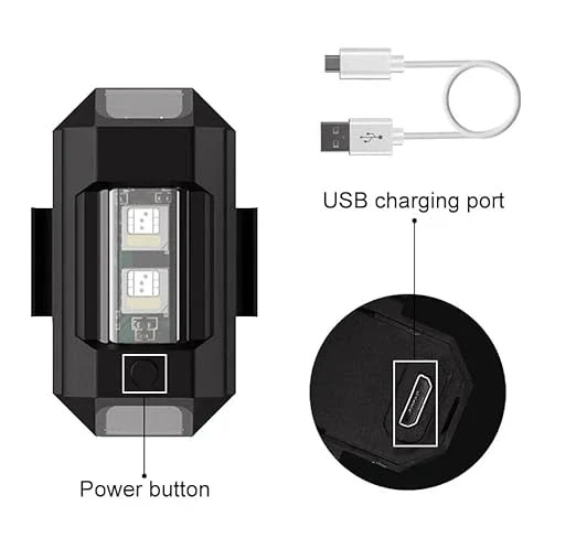 TecSox LED Emergency Strobe Light | USB Rechargeable - Image 3