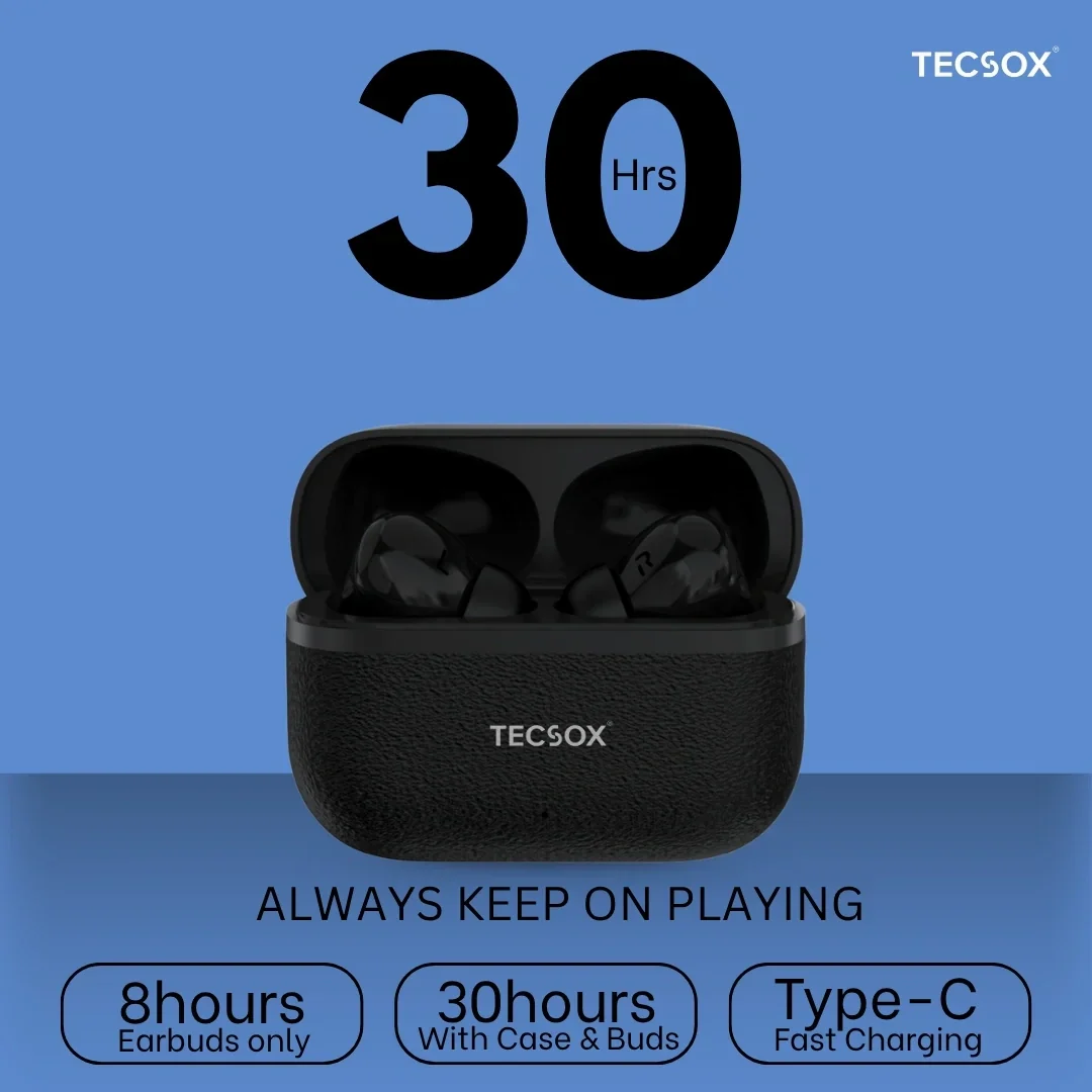TecSox Moon Bluetooth Earbud With Deep Bass & Comfortable Fit | IPX Water Resistant - Image 14