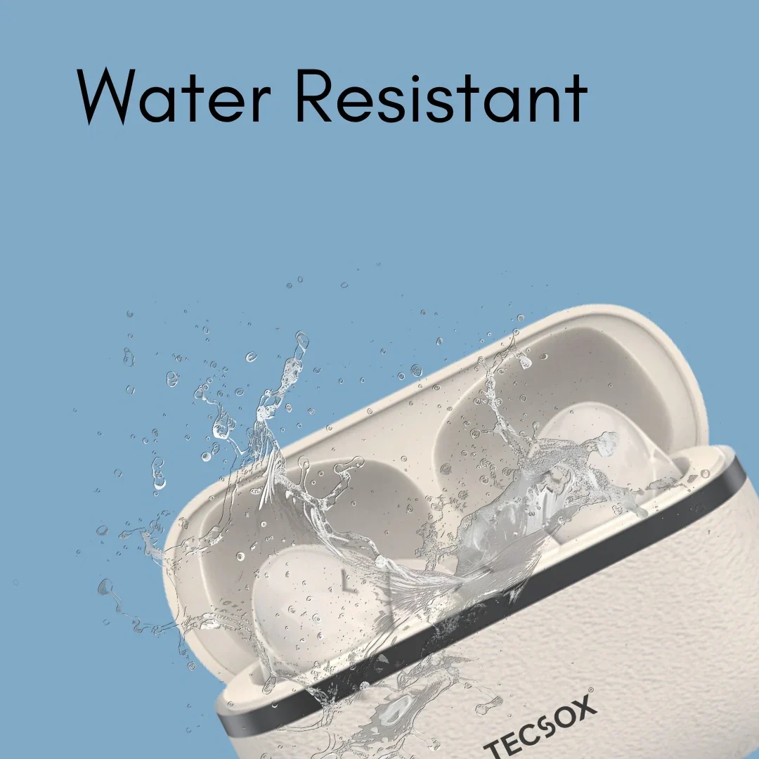 TecSox Moon Bluetooth Earbud With Deep Bass & Comfortable Fit | IPX Water Resistant - Image 4