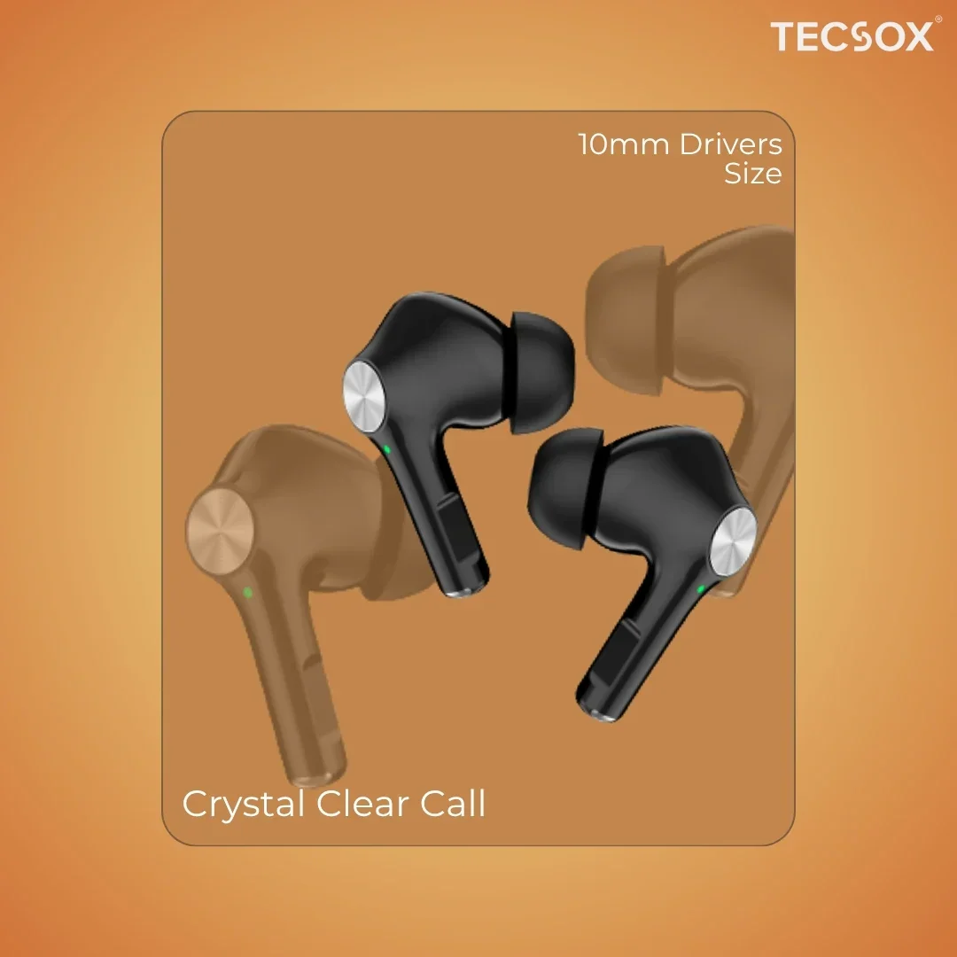 TecSox Neo411 Wireless Earbud With Deep Bass & Comfortable Fit | IPX Water Resistant - Image 10