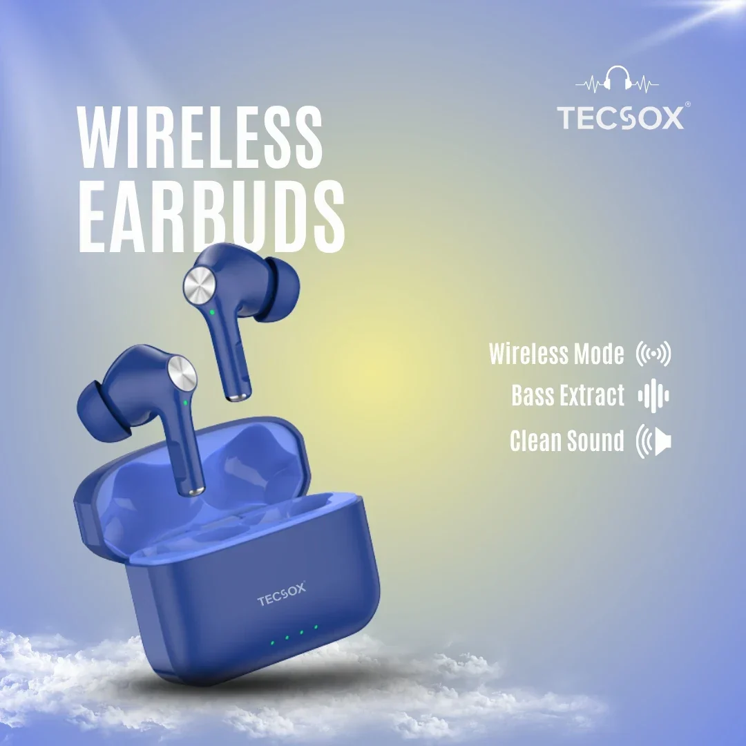 TecSox Neo411 Wireless Earbud With Deep Bass & Comfortable Fit | IPX Water Resistant - Image 28