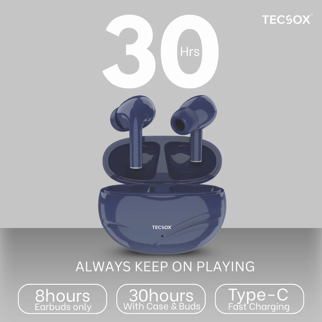 TecSox Neo591 Wireless Earbud With Deep Bass & Comfortable Fit | IPX Water Resistant - Image 15