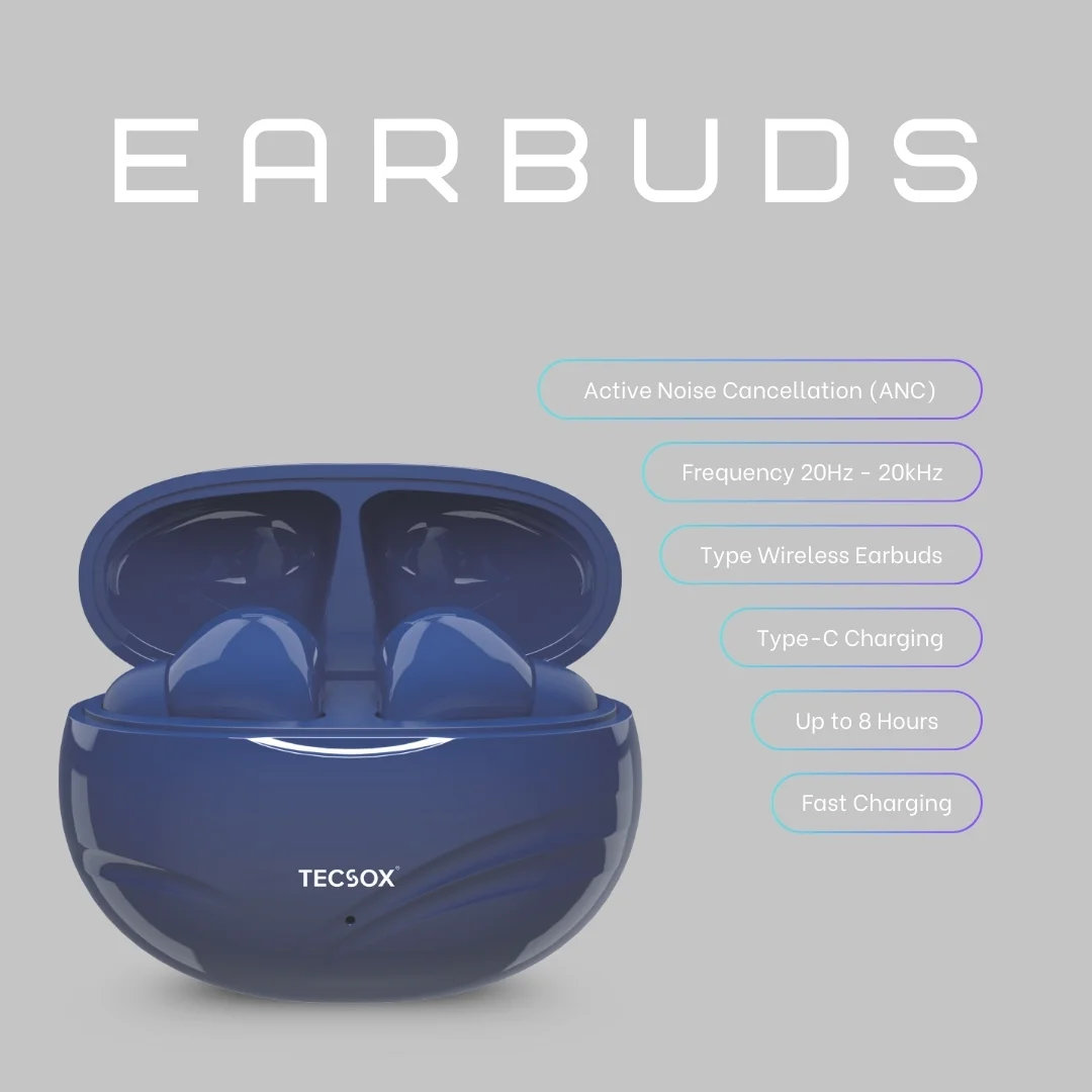 TecSox Neo591 Wireless Earbud With Deep Bass & Comfortable Fit | IPX Water Resistant - Image 16