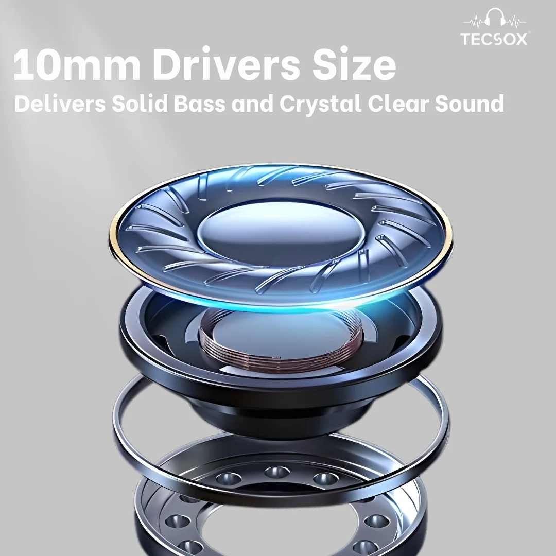 TecSox Neo591 Wireless Earbud With Deep Bass & Comfortable Fit | IPX Water Resistant - Image 29