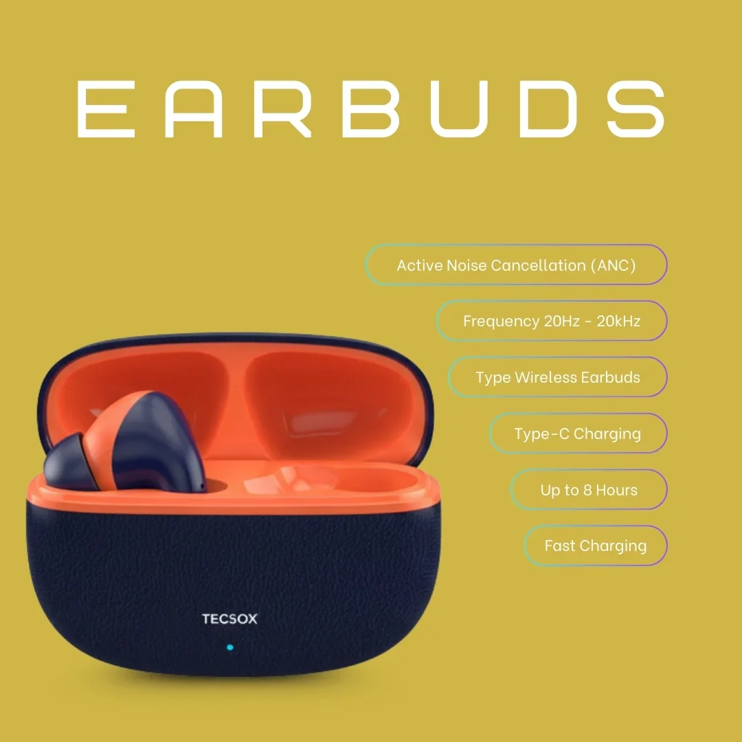 TecSox Neo771 Wireless Earbud With Deep Bass & Comfortable Fit | IPX Water Resistant - Image 34