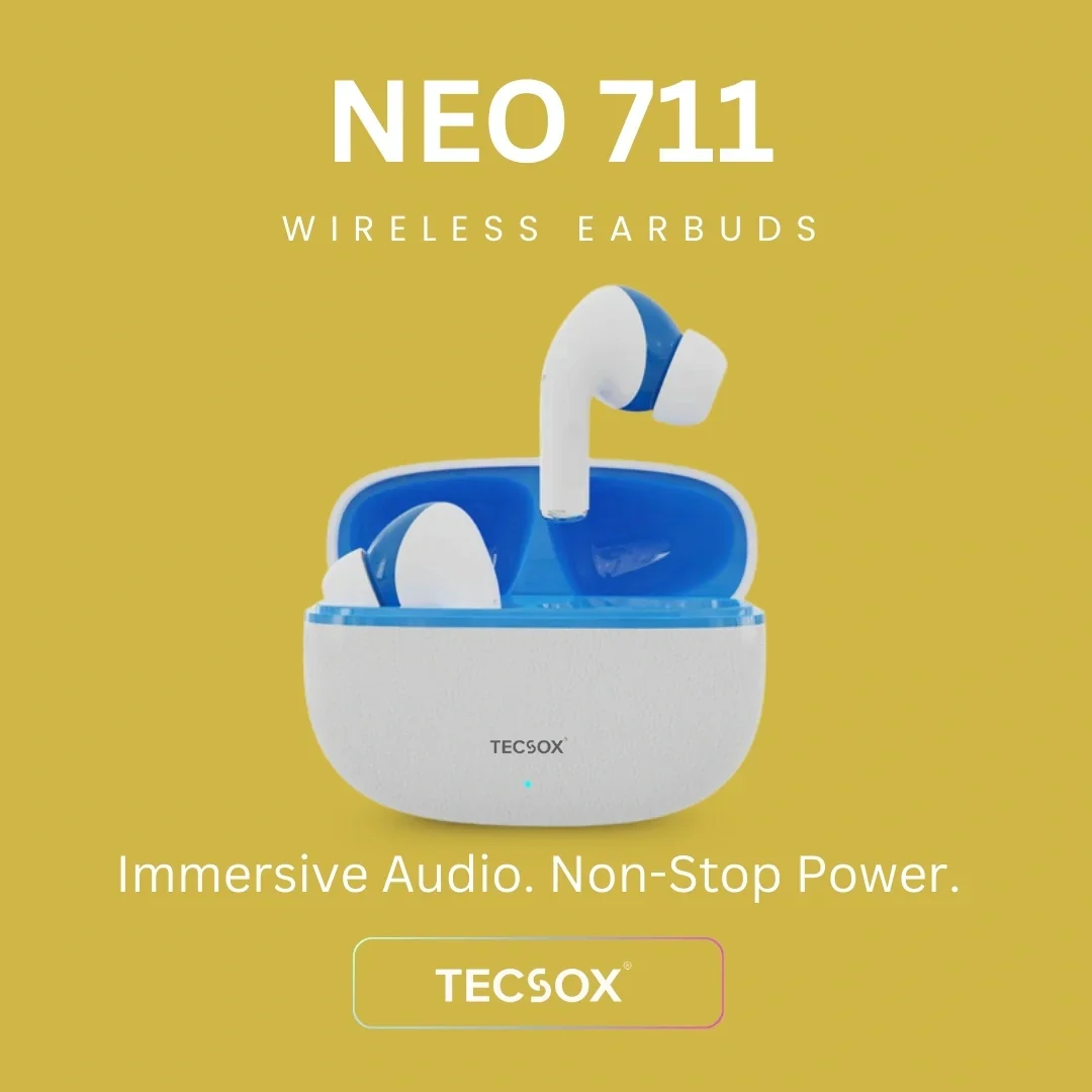 TecSox Neo771 Wireless Earbud With Deep Bass & Comfortable Fit | IPX Water Resistant - Image 44