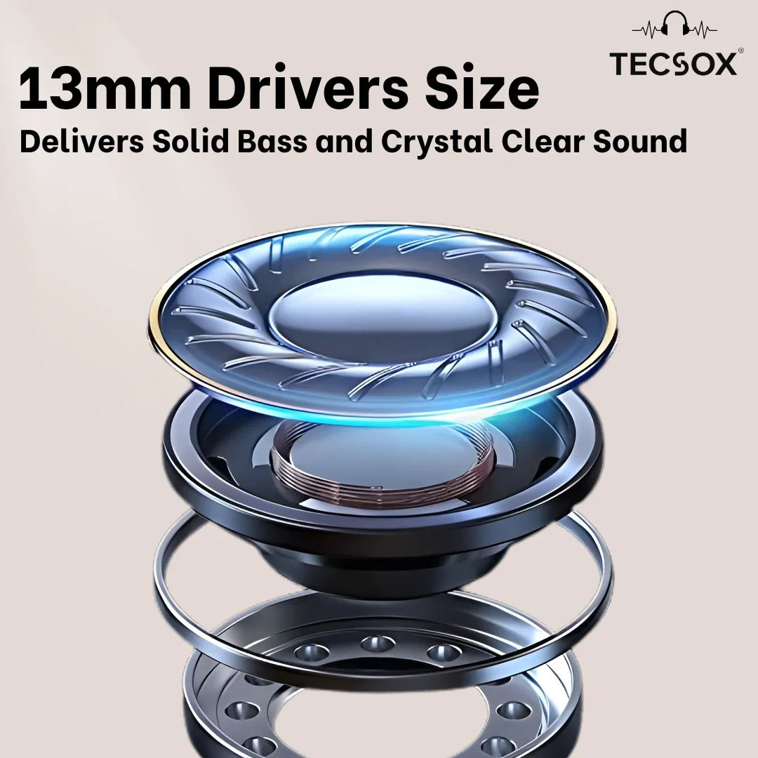 TecSox Neo861 Bluetooth Earbud With Deep Bass & Comfortable Fit | IPX Water Resistant - Image 8