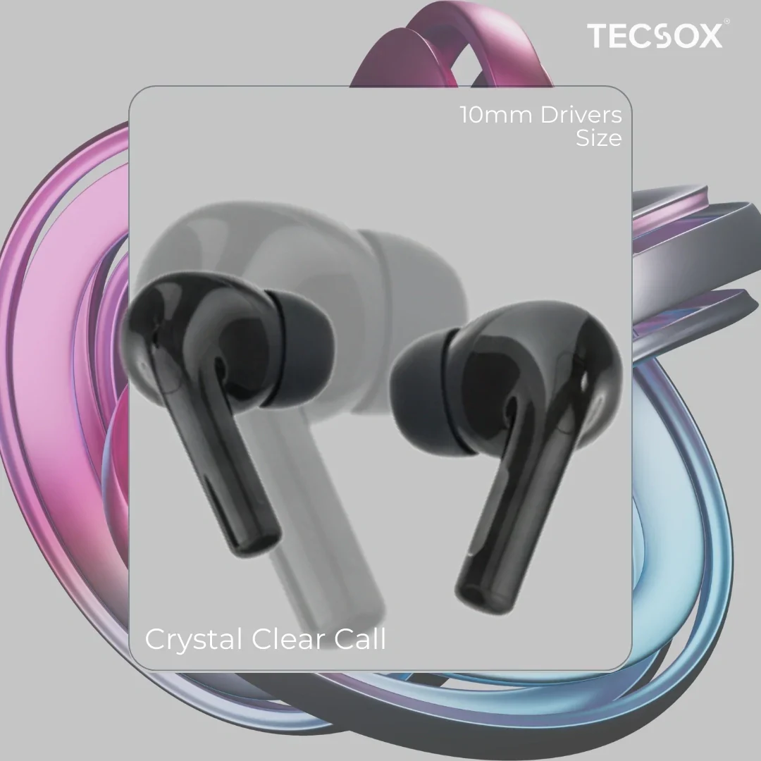 TecSox Omega 471 Wireless Earbud With Comfortable Fit | IPX Water Resistant - Image 11